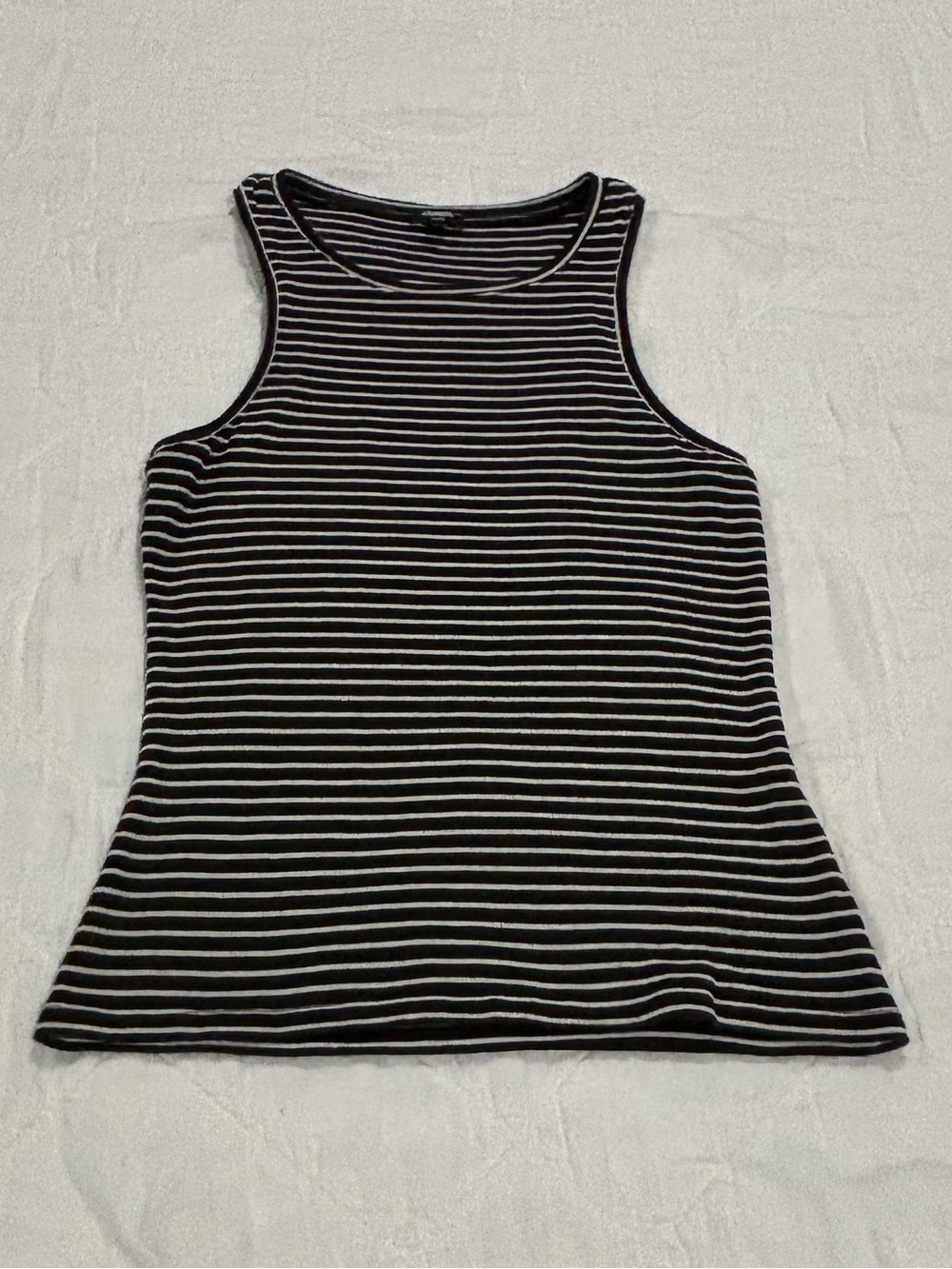 Express Black and White Striped Tank Top